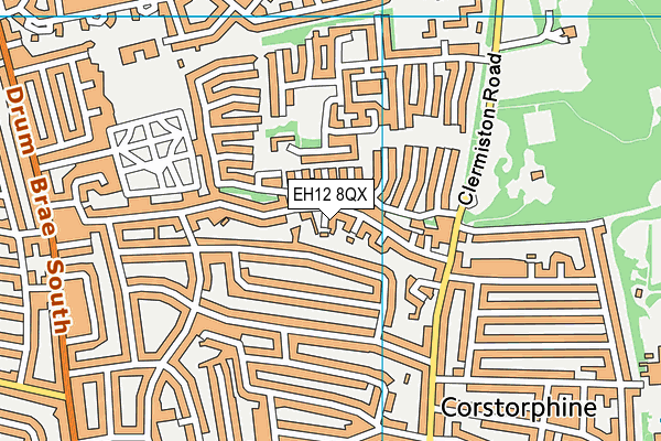 EH12 8QX map - OS VectorMap District (Ordnance Survey)