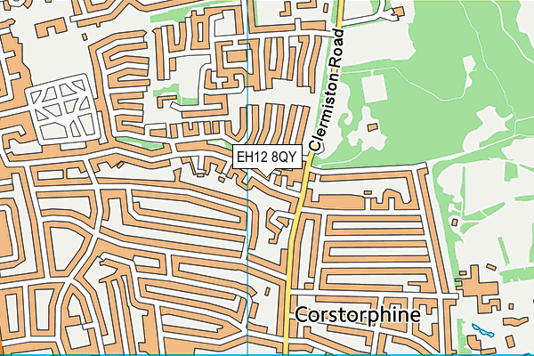 EH12 8QY map - OS VectorMap District (Ordnance Survey)