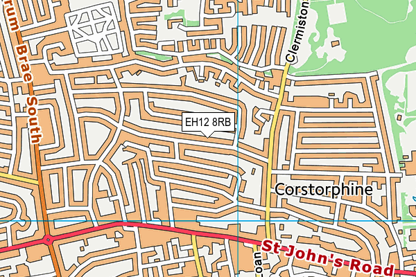 EH12 8RB map - OS VectorMap District (Ordnance Survey)