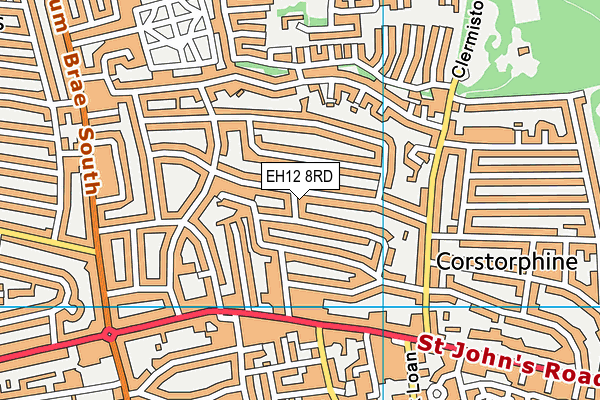 EH12 8RD map - OS VectorMap District (Ordnance Survey)