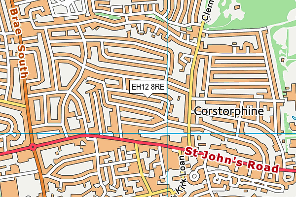EH12 8RE map - OS VectorMap District (Ordnance Survey)