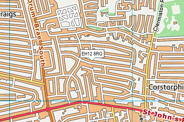 EH12 8RG map - OS VectorMap District (Ordnance Survey)