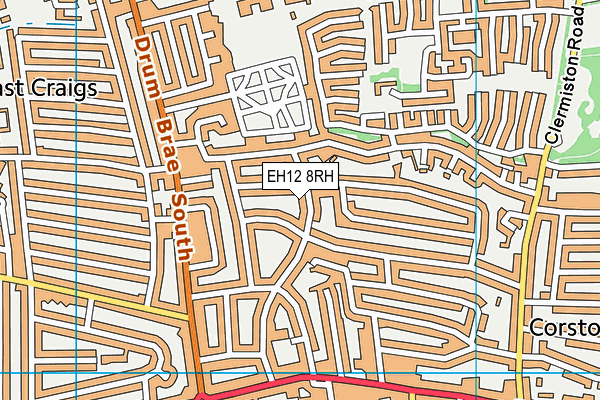 EH12 8RH map - OS VectorMap District (Ordnance Survey)