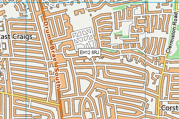 EH12 8RJ map - OS VectorMap District (Ordnance Survey)