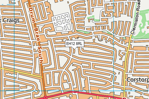 EH12 8RL map - OS VectorMap District (Ordnance Survey)