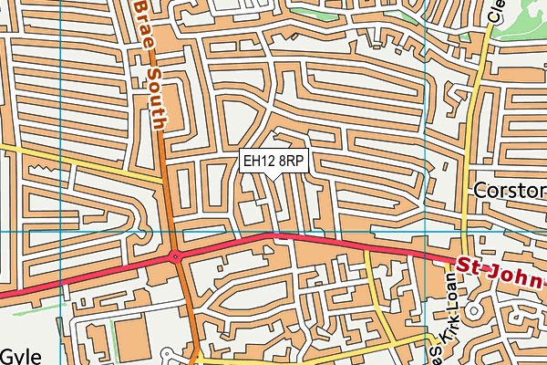 EH12 8RP map - OS VectorMap District (Ordnance Survey)
