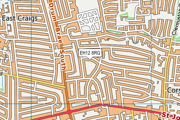 EH12 8RQ map - OS VectorMap District (Ordnance Survey)