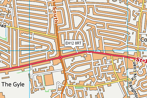 EH12 8RT map - OS VectorMap District (Ordnance Survey)