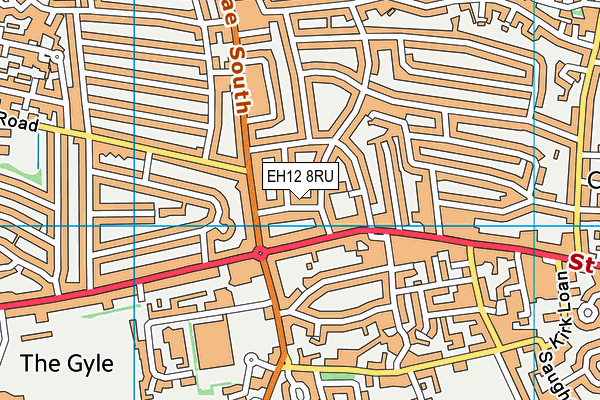 EH12 8RU map - OS VectorMap District (Ordnance Survey)