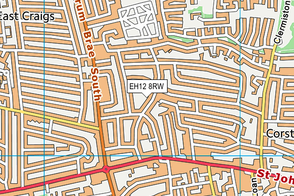 EH12 8RW map - OS VectorMap District (Ordnance Survey)