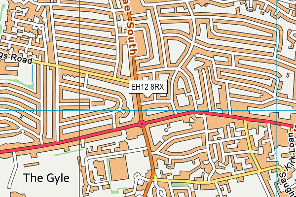 EH12 8RX map - OS VectorMap District (Ordnance Survey)