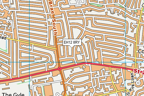 EH12 8RY map - OS VectorMap District (Ordnance Survey)