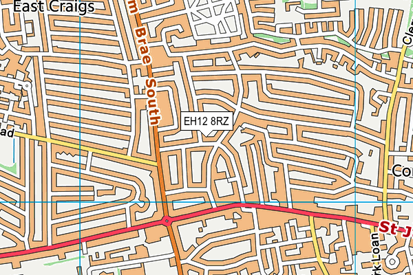 EH12 8RZ map - OS VectorMap District (Ordnance Survey)