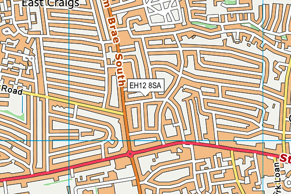 EH12 8SA map - OS VectorMap District (Ordnance Survey)