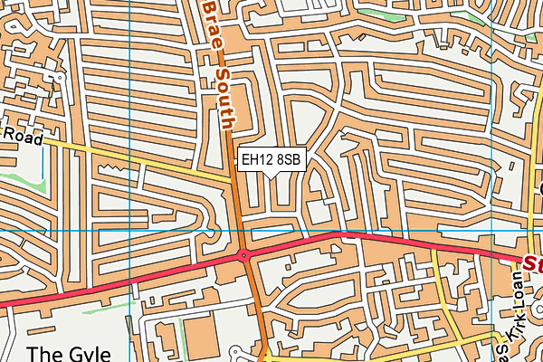 EH12 8SB map - OS VectorMap District (Ordnance Survey)