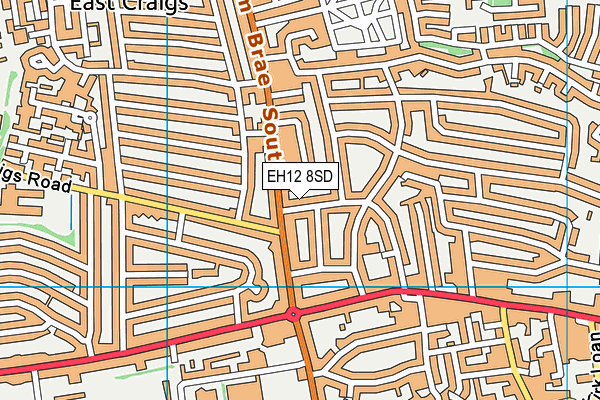 EH12 8SD map - OS VectorMap District (Ordnance Survey)