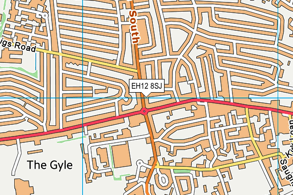 EH12 8SJ map - OS VectorMap District (Ordnance Survey)