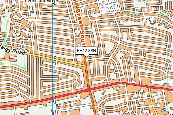 EH12 8SN map - OS VectorMap District (Ordnance Survey)