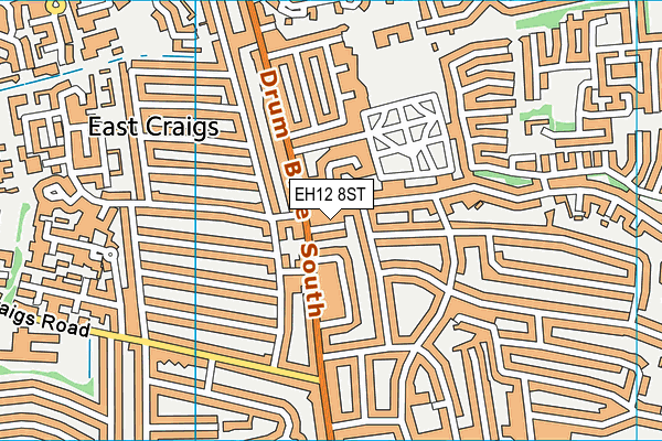 EH12 8ST map - OS VectorMap District (Ordnance Survey)
