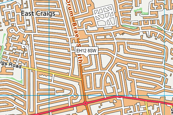 EH12 8SW map - OS VectorMap District (Ordnance Survey)