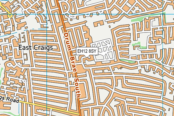 EH12 8SY map - OS VectorMap District (Ordnance Survey)