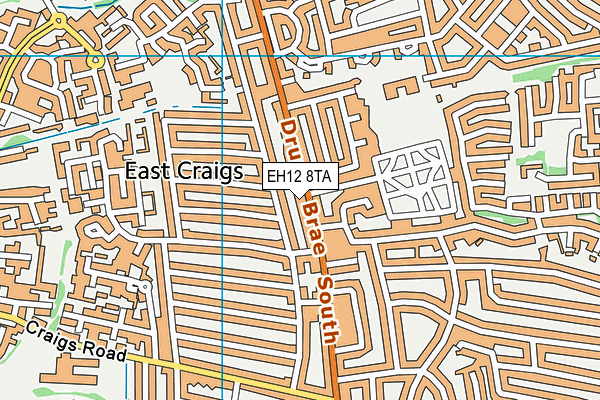 EH12 8TA map - OS VectorMap District (Ordnance Survey)