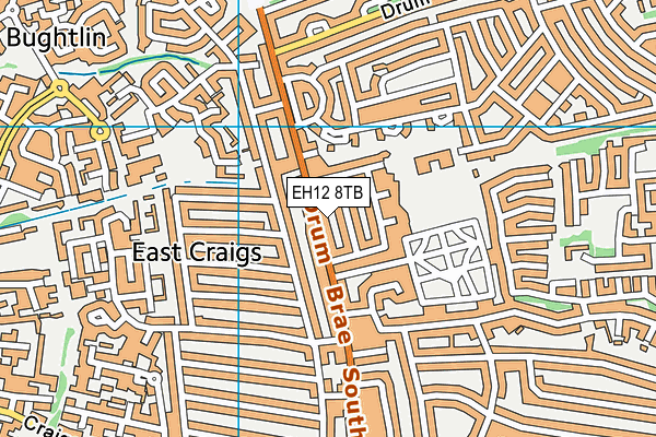 EH12 8TB map - OS VectorMap District (Ordnance Survey)