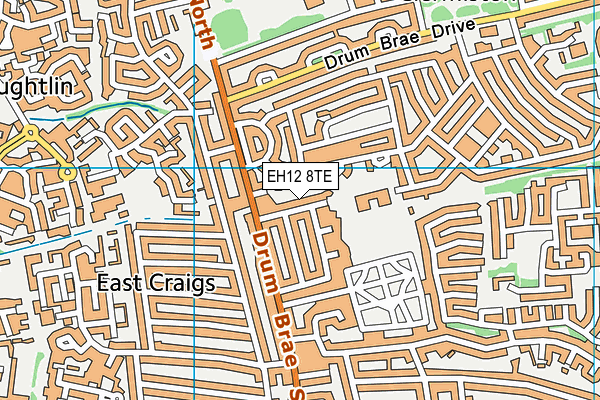 EH12 8TE map - OS VectorMap District (Ordnance Survey)