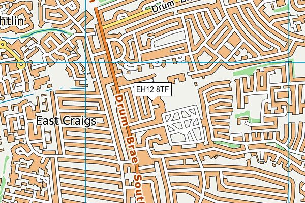 EH12 8TF map - OS VectorMap District (Ordnance Survey)