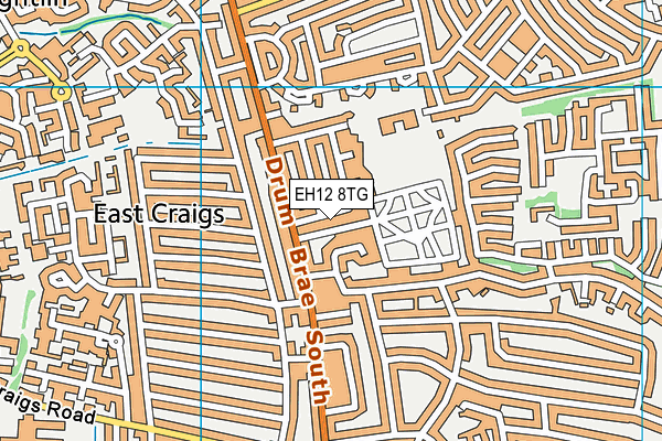 EH12 8TG map - OS VectorMap District (Ordnance Survey)