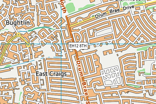 EH12 8TH map - OS VectorMap District (Ordnance Survey)