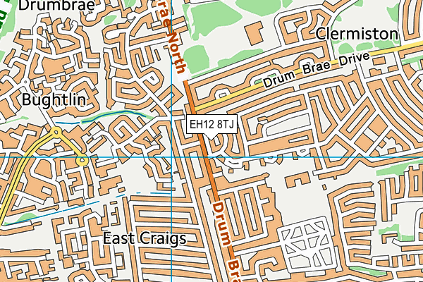 EH12 8TJ map - OS VectorMap District (Ordnance Survey)