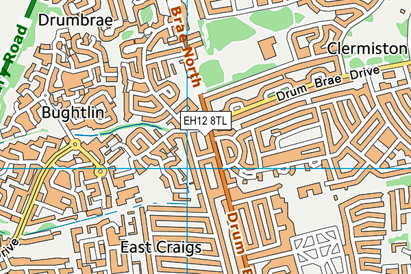 EH12 8TL map - OS VectorMap District (Ordnance Survey)