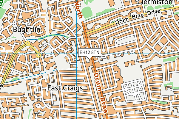 EH12 8TN map - OS VectorMap District (Ordnance Survey)