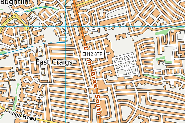 EH12 8TP map - OS VectorMap District (Ordnance Survey)