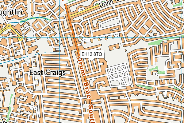 EH12 8TQ map - OS VectorMap District (Ordnance Survey)