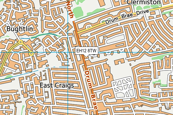 EH12 8TW map - OS VectorMap District (Ordnance Survey)