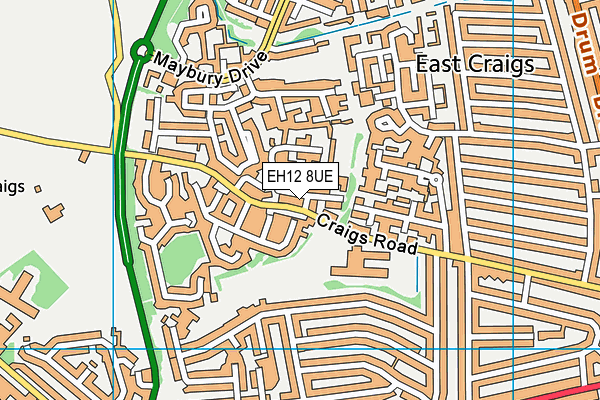 EH12 8UE map - OS VectorMap District (Ordnance Survey)