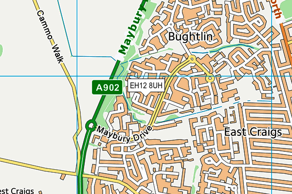 EH12 8UH map - OS VectorMap District (Ordnance Survey)