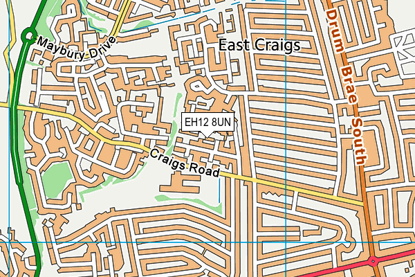 EH12 8UN map - OS VectorMap District (Ordnance Survey)