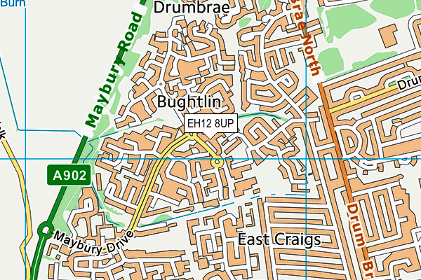 EH12 8UP map - OS VectorMap District (Ordnance Survey)