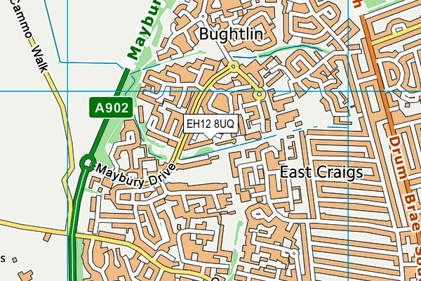 EH12 8UQ map - OS VectorMap District (Ordnance Survey)