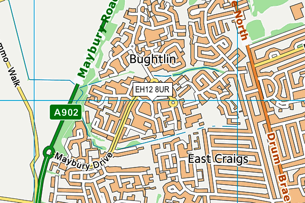 EH12 8UR map - OS VectorMap District (Ordnance Survey)