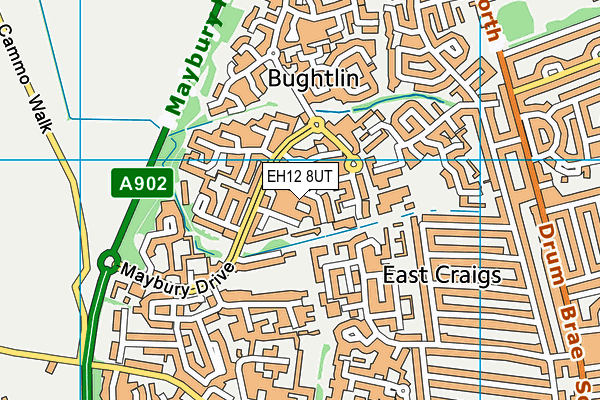 EH12 8UT map - OS VectorMap District (Ordnance Survey)