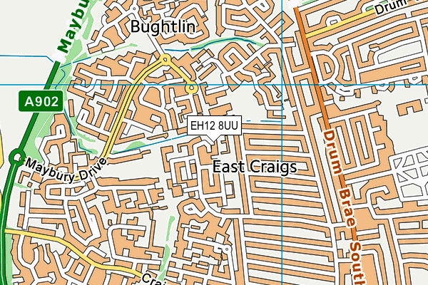 EH12 8UU map - OS VectorMap District (Ordnance Survey)