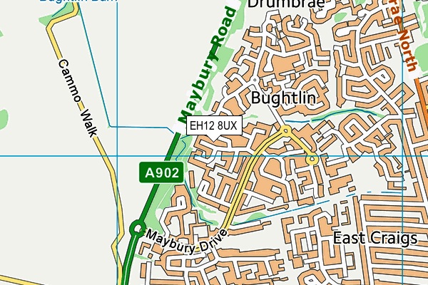 EH12 8UX map - OS VectorMap District (Ordnance Survey)