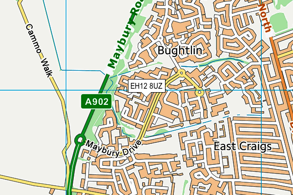 EH12 8UZ map - OS VectorMap District (Ordnance Survey)