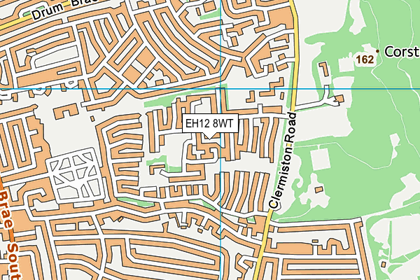 EH12 8WT map - OS VectorMap District (Ordnance Survey)