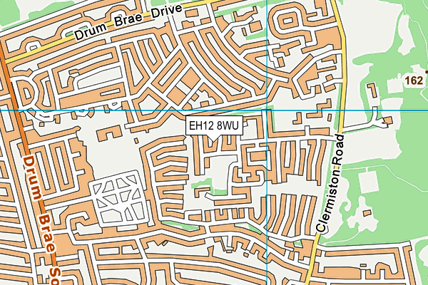 EH12 8WU map - OS VectorMap District (Ordnance Survey)