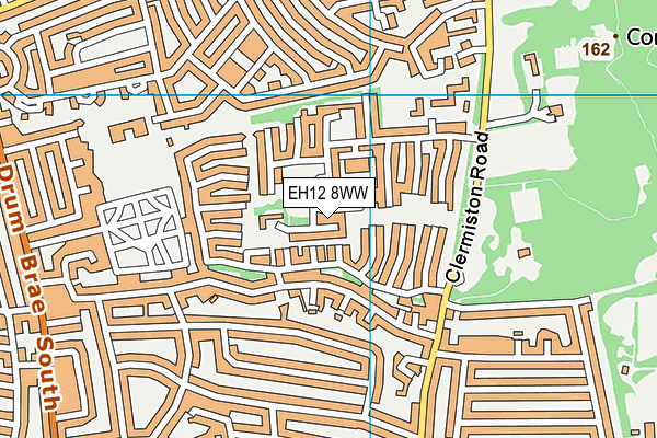 EH12 8WW map - OS VectorMap District (Ordnance Survey)